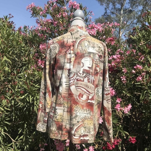 Chico's Vintage Artistic Pattern Sweater Women's Size - Picture 3 of 7